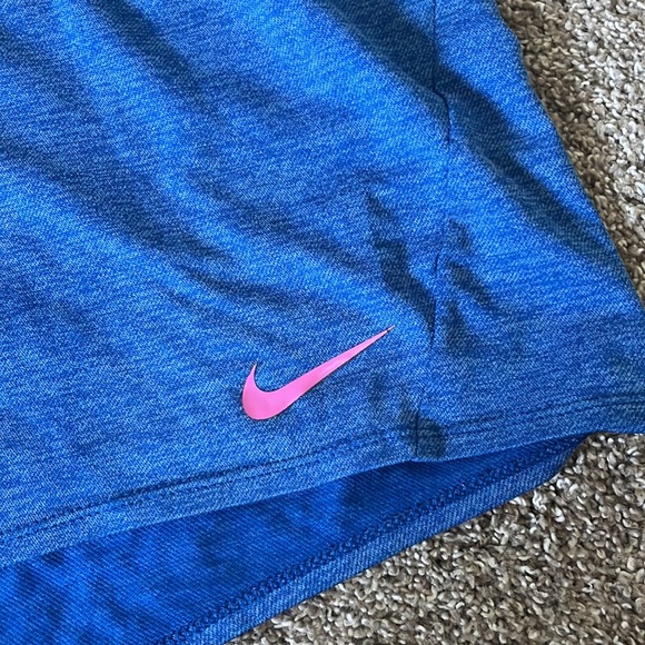 Nike shorts. Size S. Blue with pink waist band and strings. - Picture 2 of 5